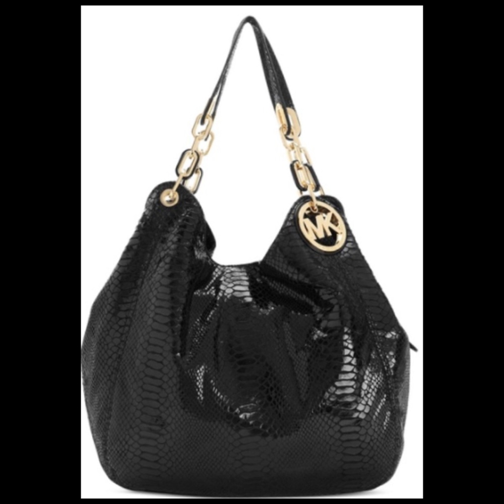 Michael Kors Black and Gold Hobo Bag.28